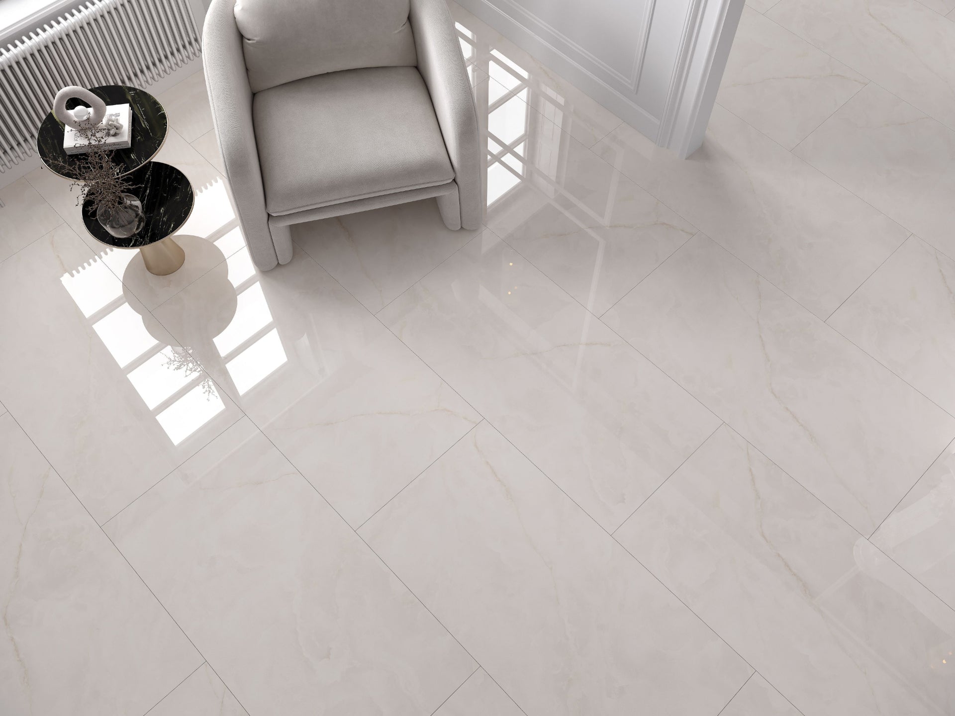 Blaisdon White 1200mm x 600mm Tile