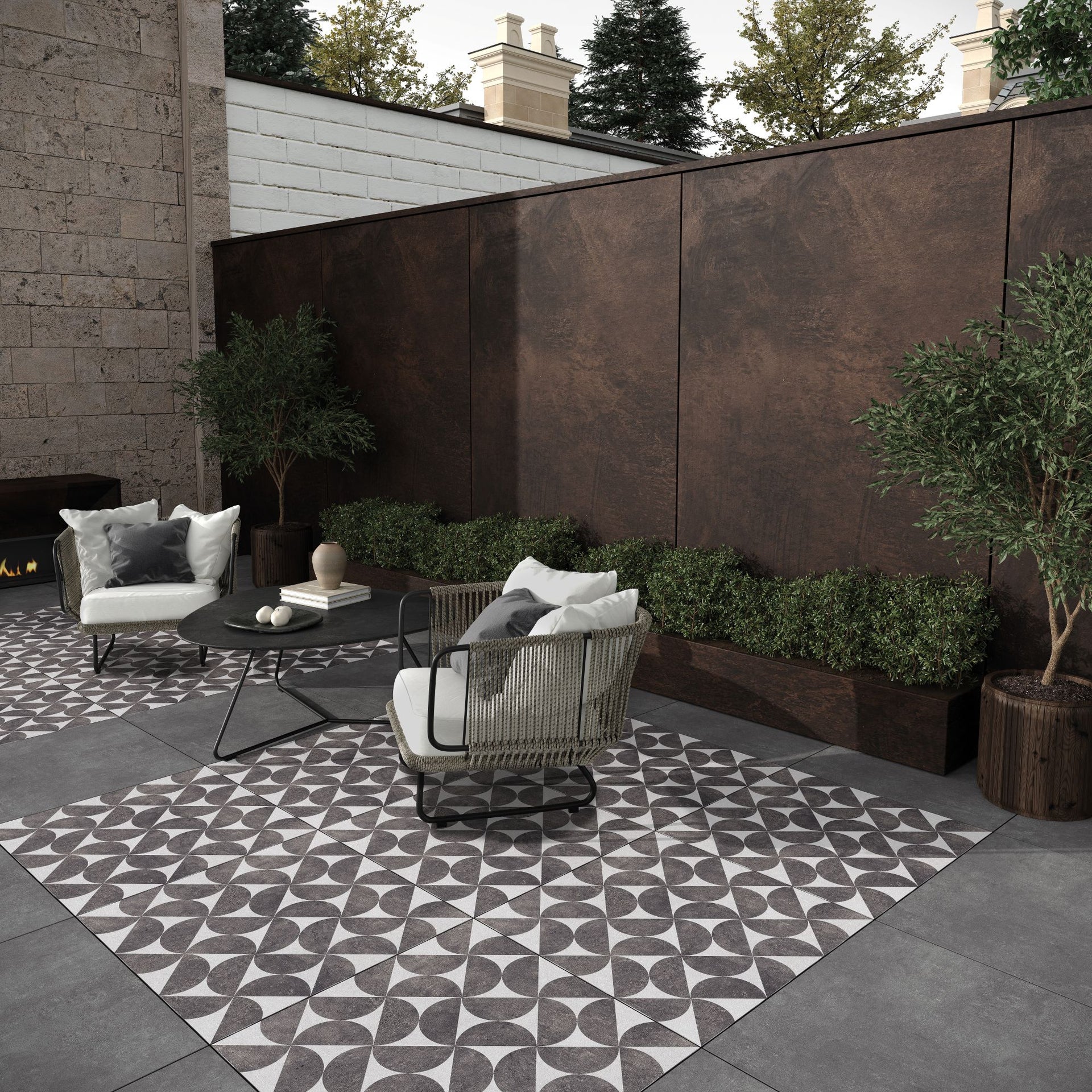 Bodrum Eclipse Decor 600mm x 600mm Outdoor 20mm Tile
