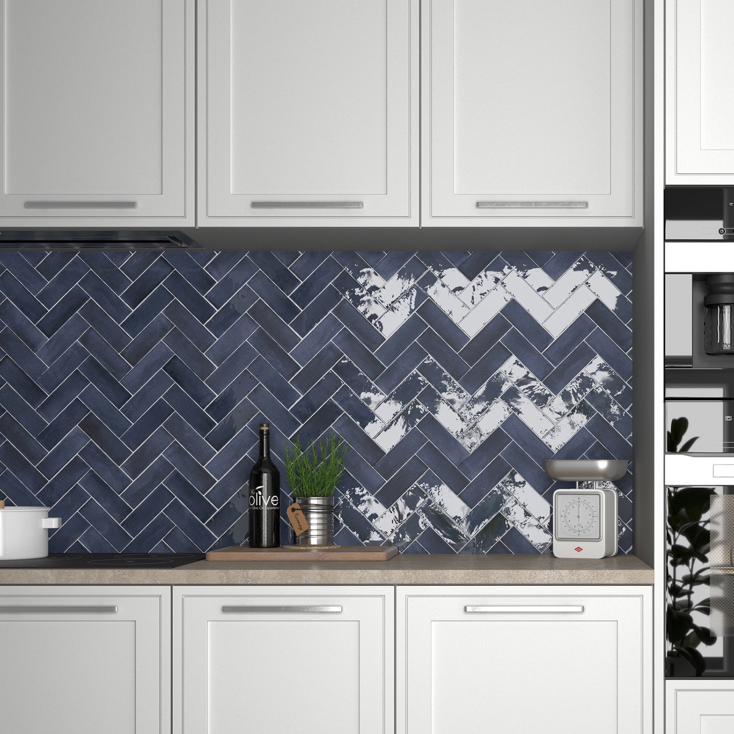 Aruba Inky Blue Gloss Tile – Tileflair