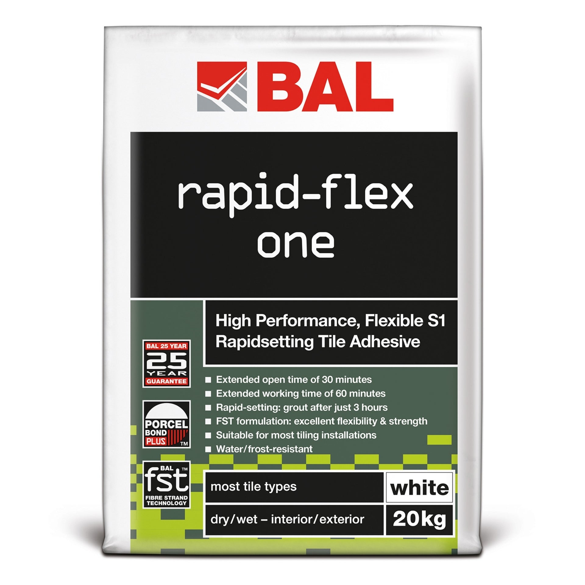 BAL Rapid-Flex S1 Tile Adhesive 20kg
