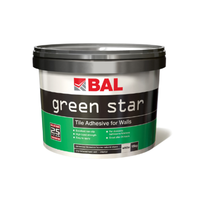 10 Litre BAL Green Star Wall Tile Adhesive