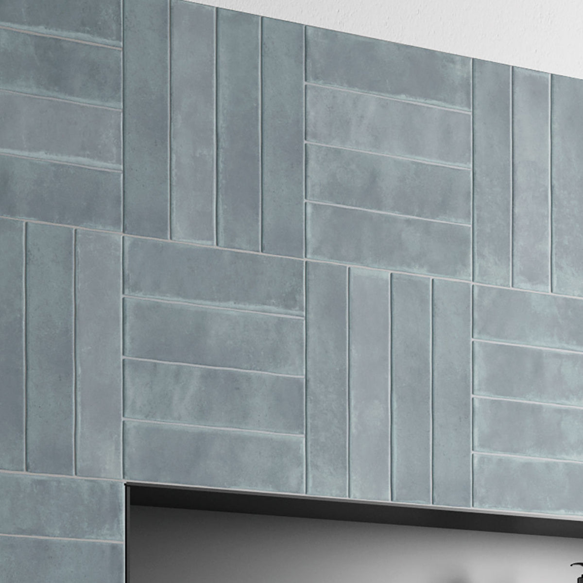 Tile Creasing Blue Brick Blue Moon Tile – Tileflair