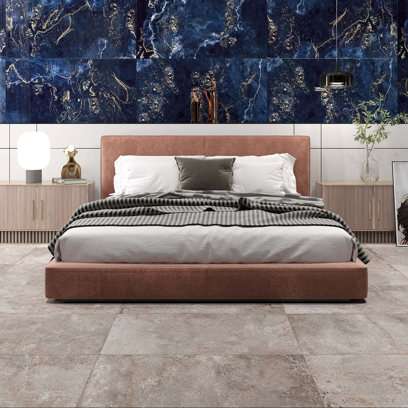 Filton Deep Blue Polished 1200mm x 600mm Tile