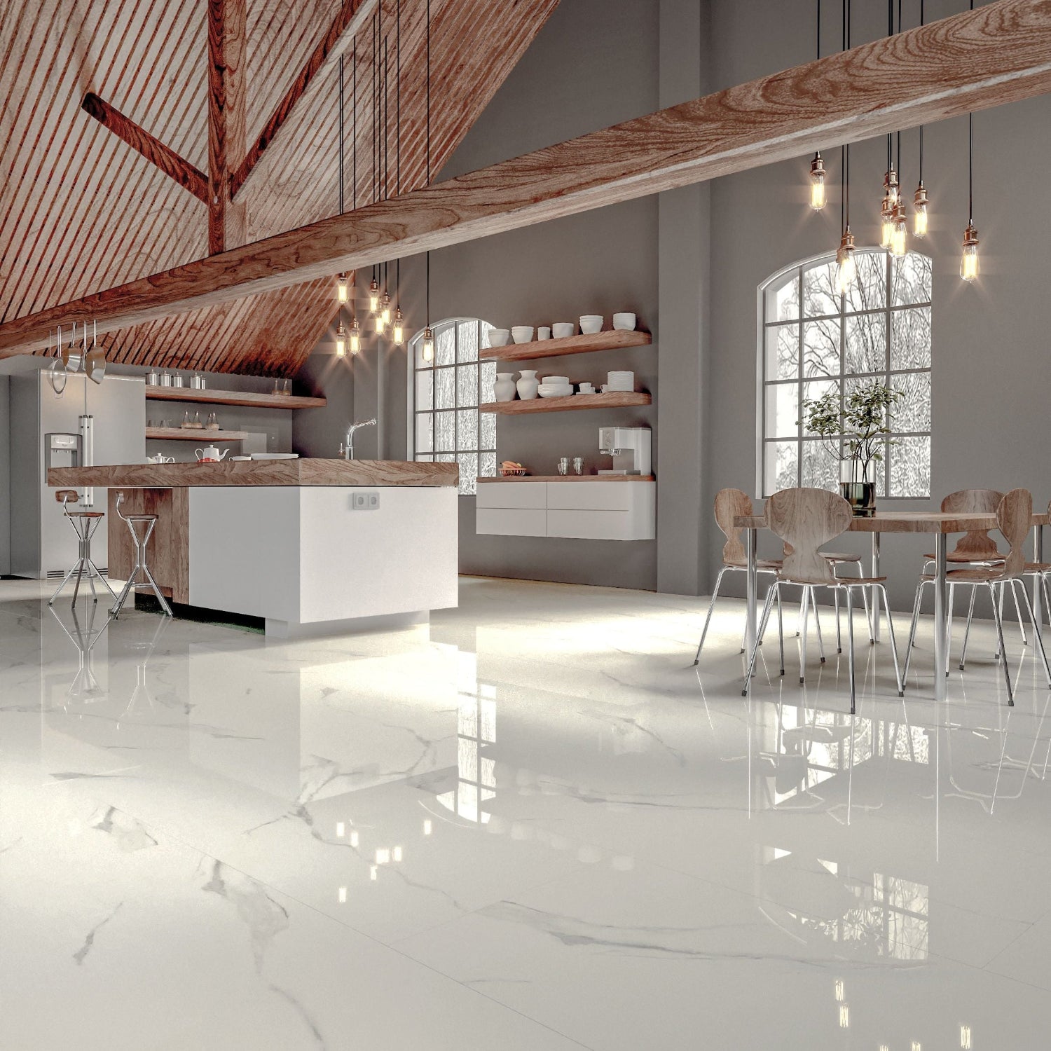 Hambrook Statuario Polished 1200mm x 600mm Tile