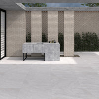 Headley White 900mm x 600mm Outdoor 20mm Tile