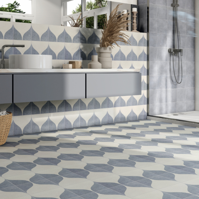 Liliana Blue Decor Tile