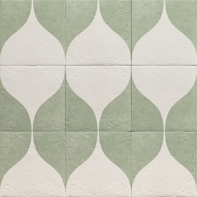 Liliana Green Decor Tile