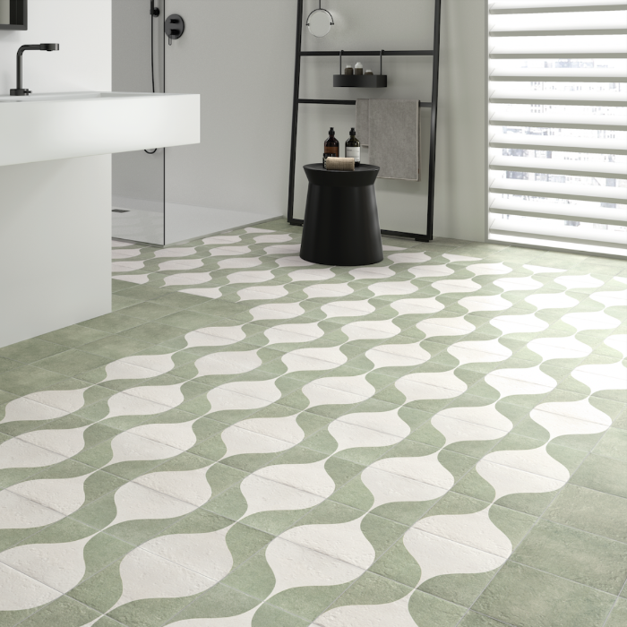 Liliana Green Decor Tile