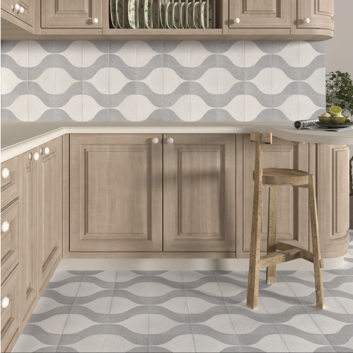 Liliana Grey Decor Tile