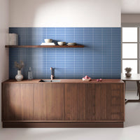 Moledo French Blue Fluted Decor Tile