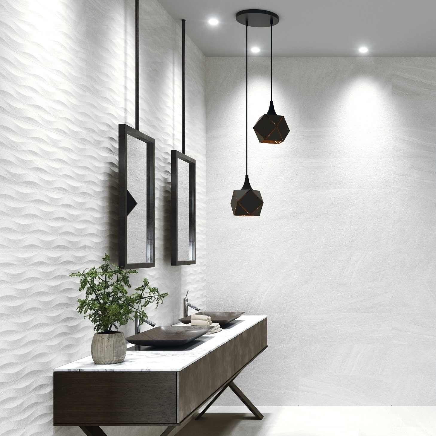 New York White Wave Decor Tile