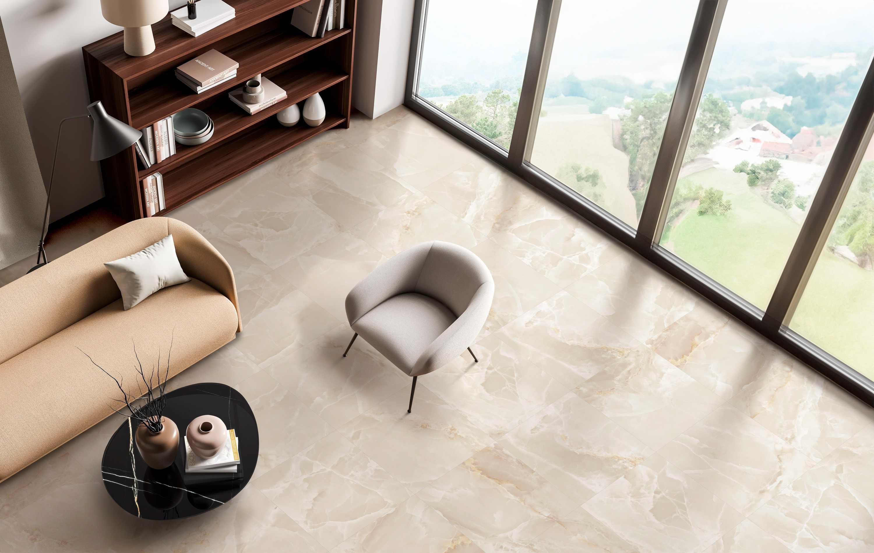 Newland Ivory Porcelain Tiles | Tileflair