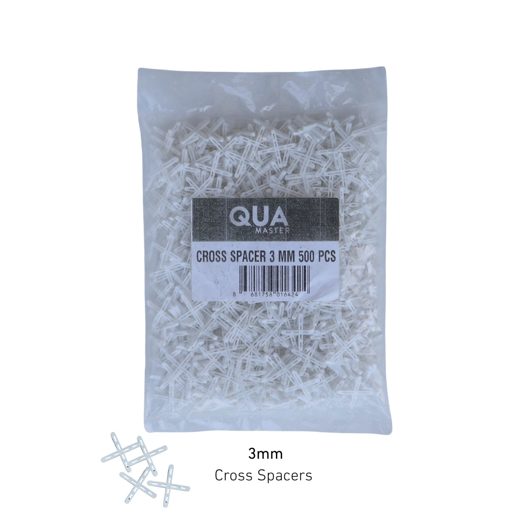 QUA Cross Spacers 3mm (500 Pack)