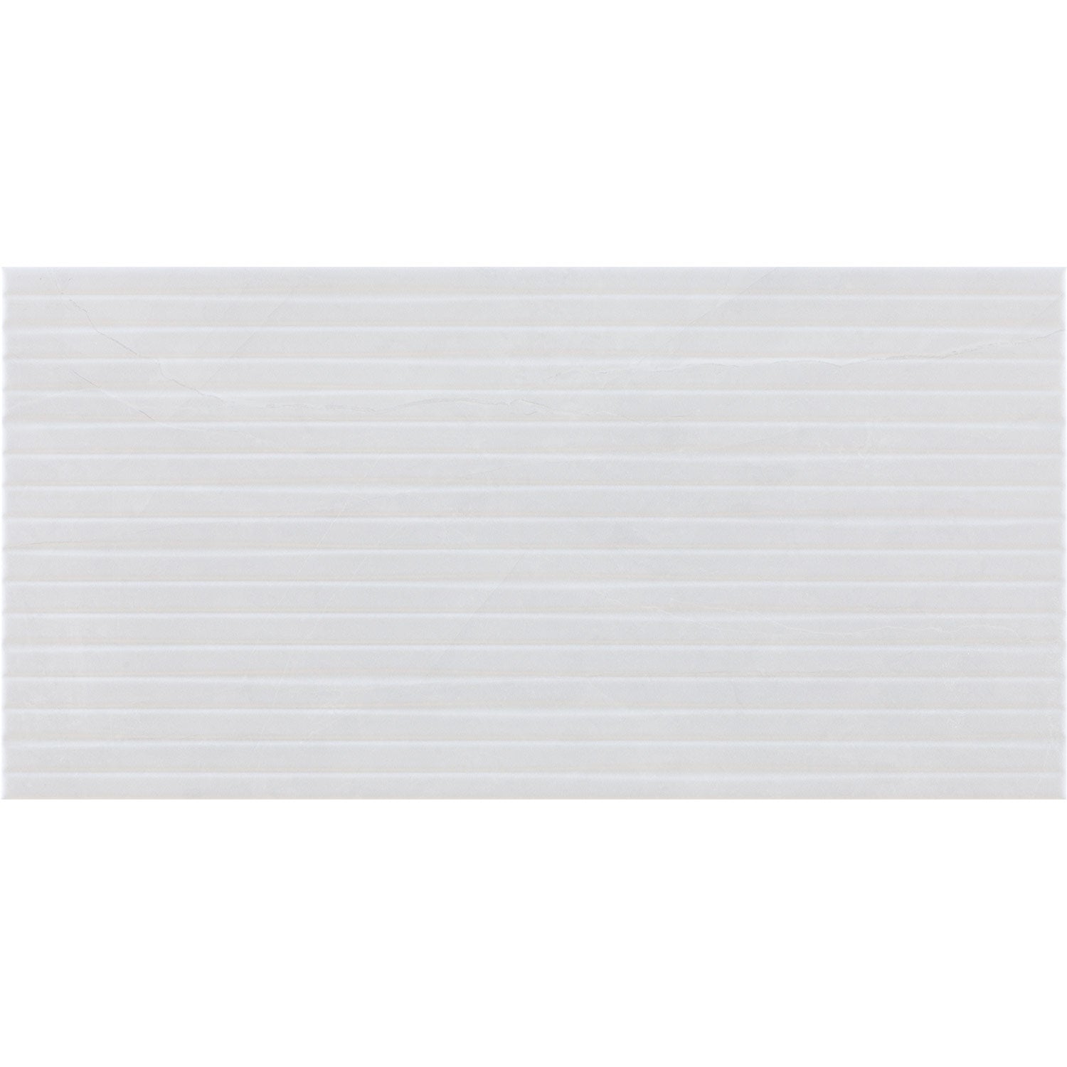 Ventus White Ribbed Tile