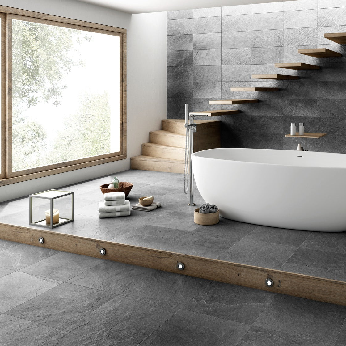 Vinaros Cloud Black 600 x 300mm Tile