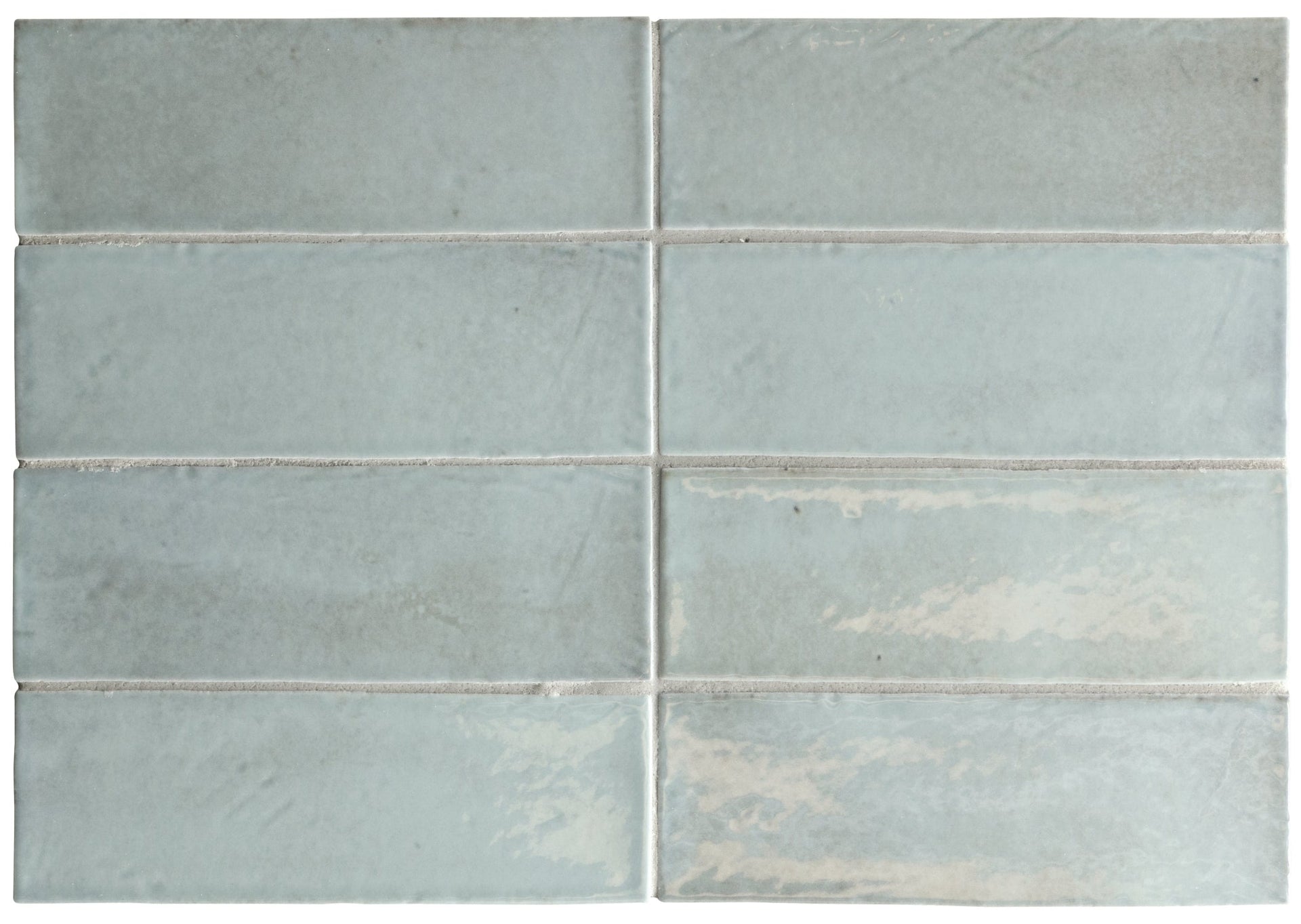 Grid of six  tiles with a light blue colour and subtle texture
