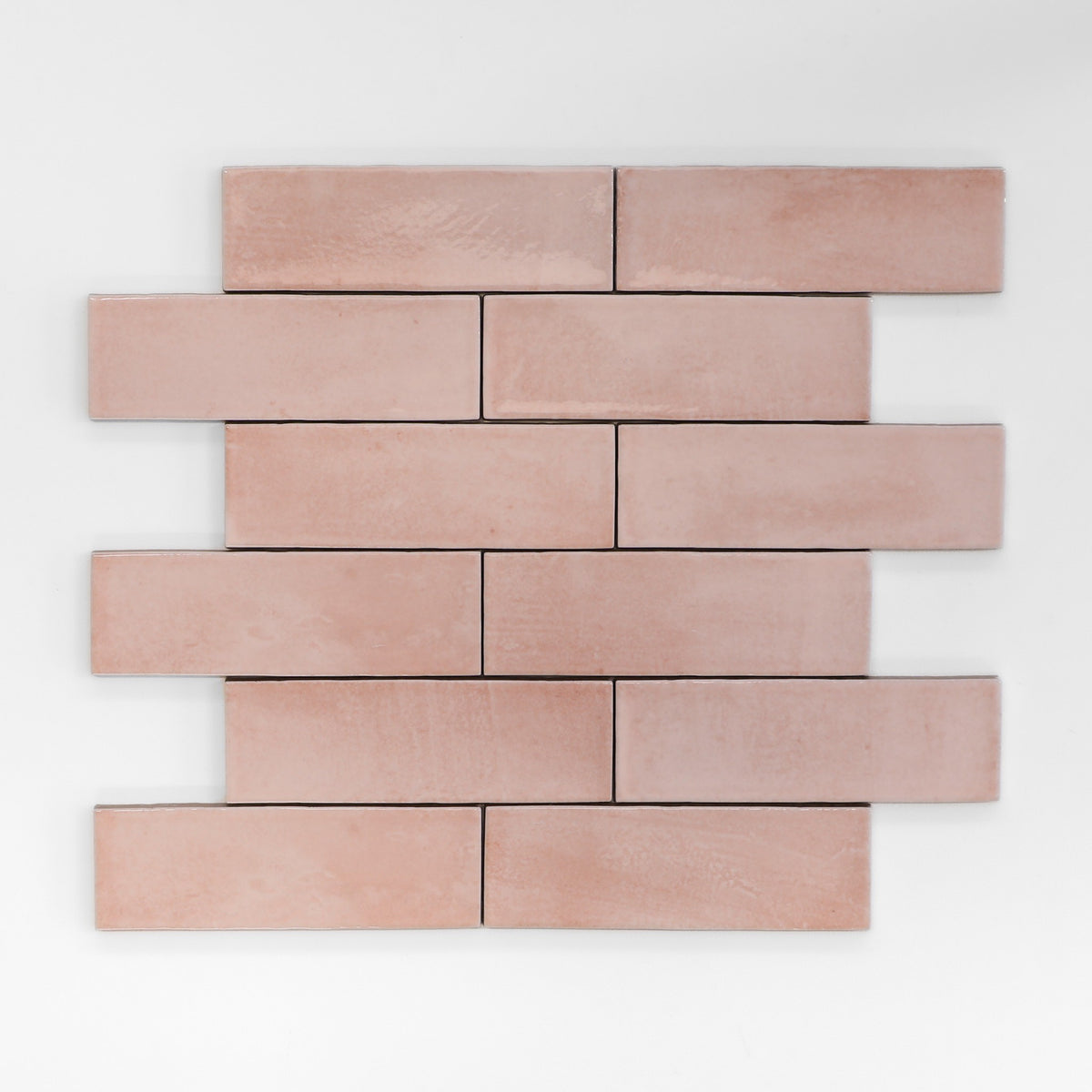 Pink Rectangular Tiles Yamada Pink Gloss Tile – Tileflair