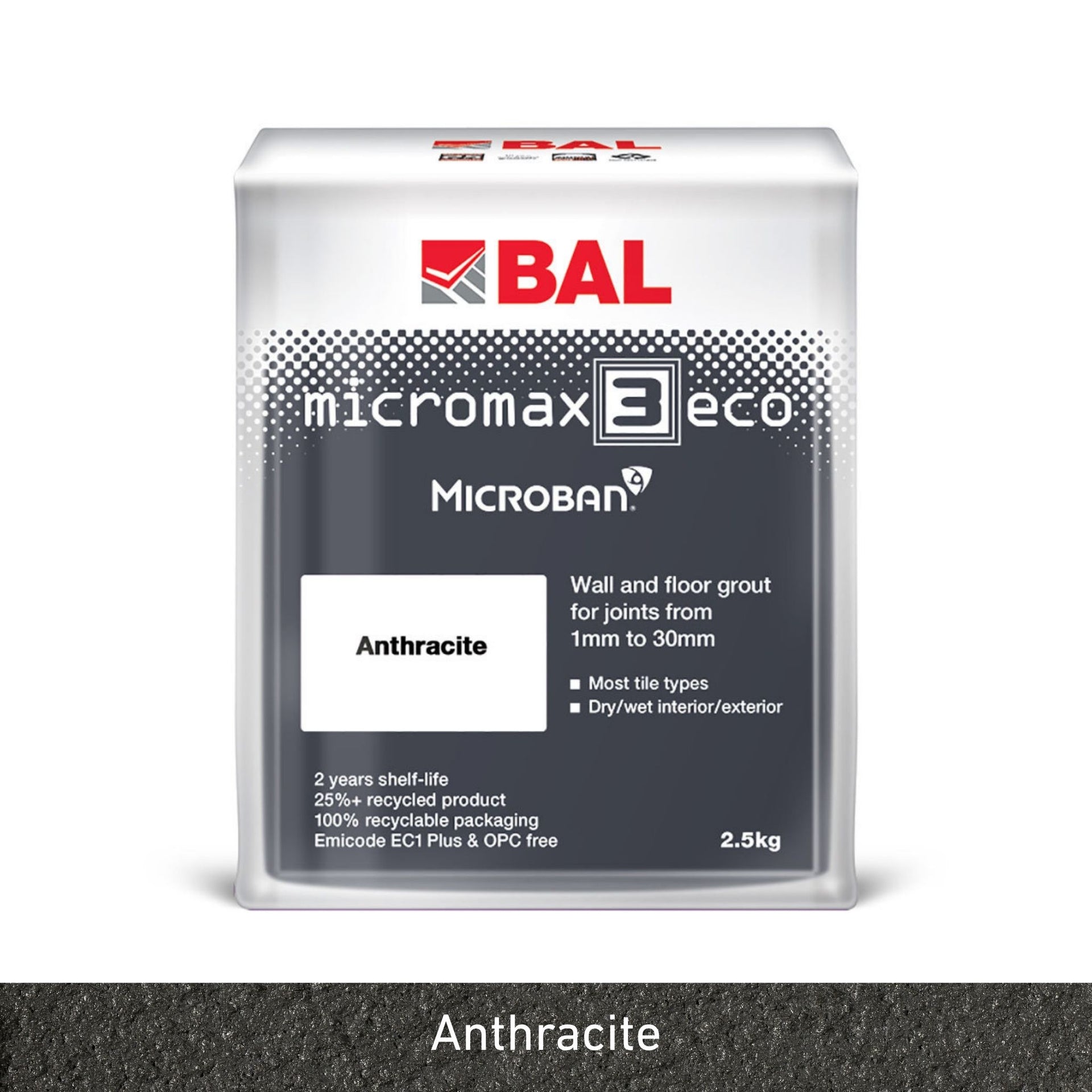 BAL Micromax3 Eco Anthracite Grout 2.5kg