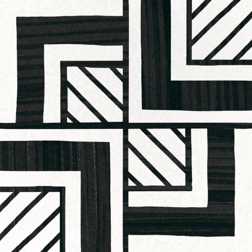 Art Black and White Metropolitan Tile