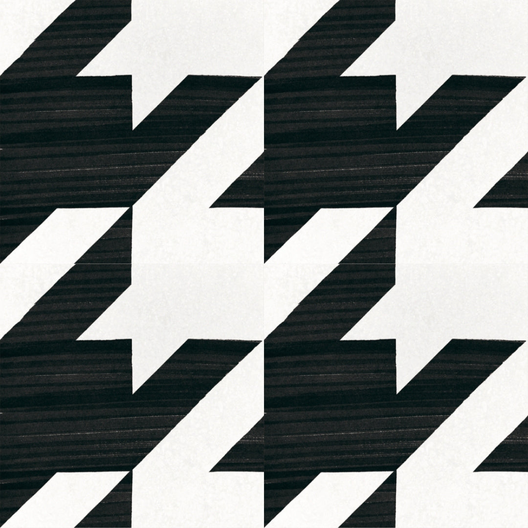 Art Black and White Tweed Tile