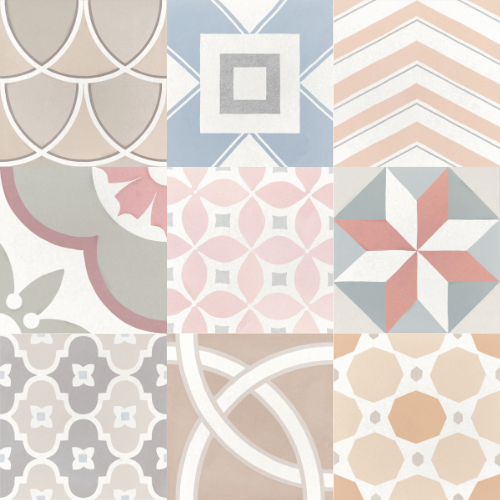 Art Pastels Patchwork Tile