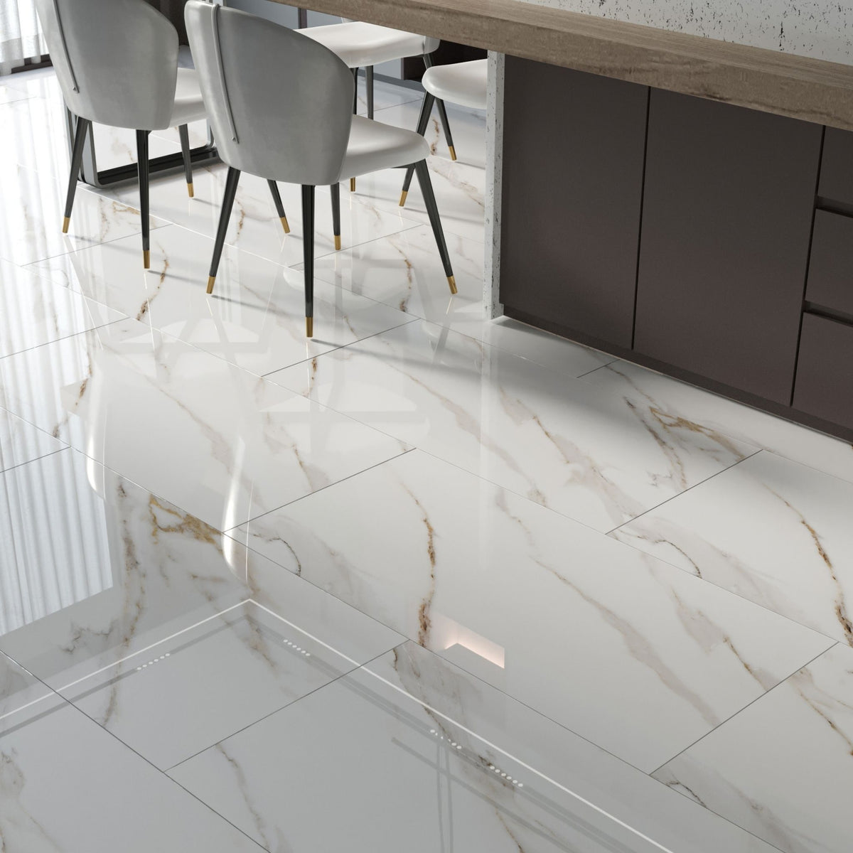 Bitton White Gold Marble Tile