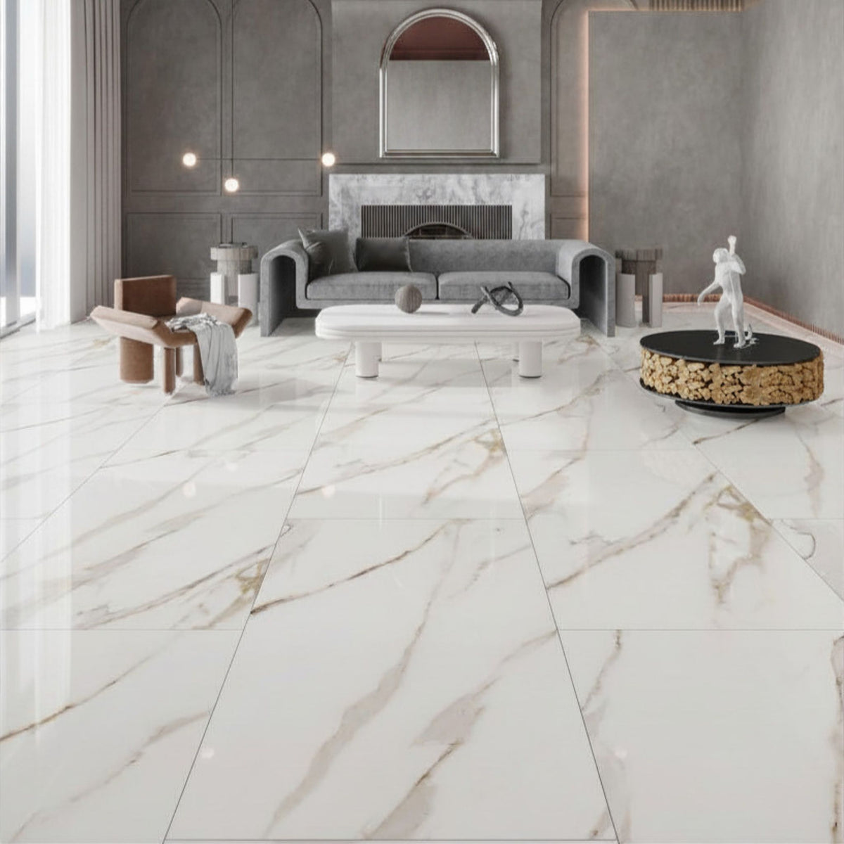 Bitton White Gold Marble Tile