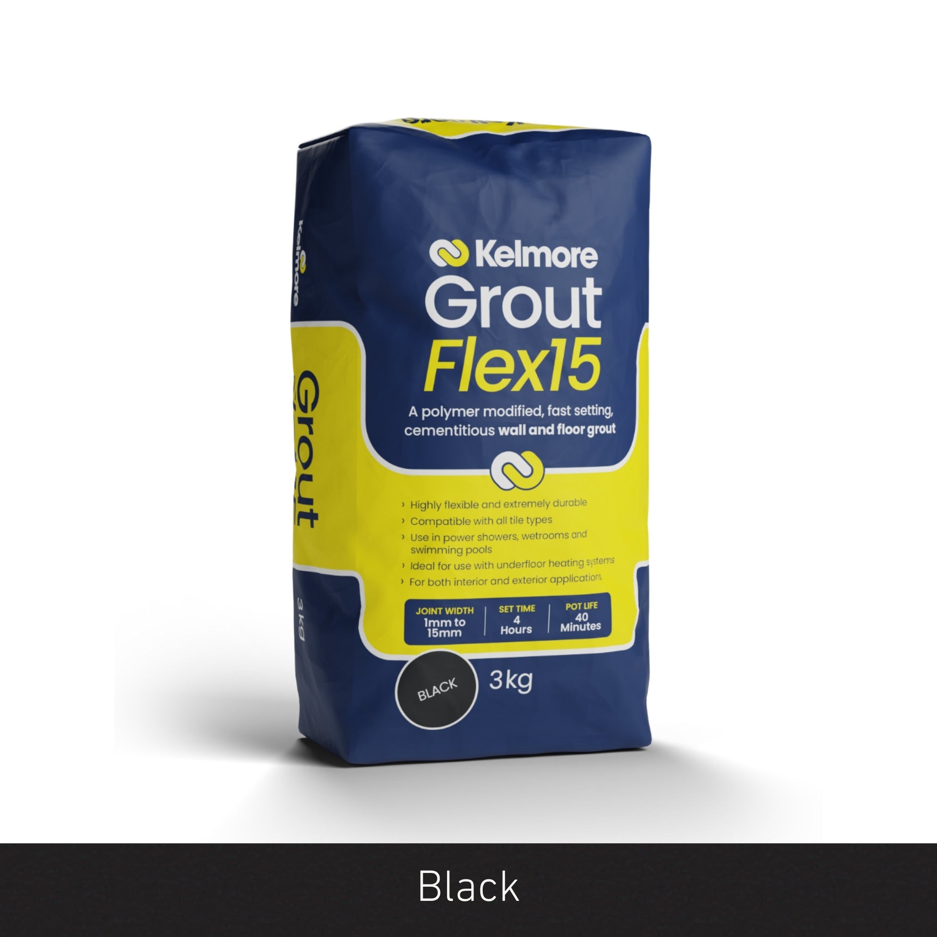 Kelmore Black Flex-15 Grout