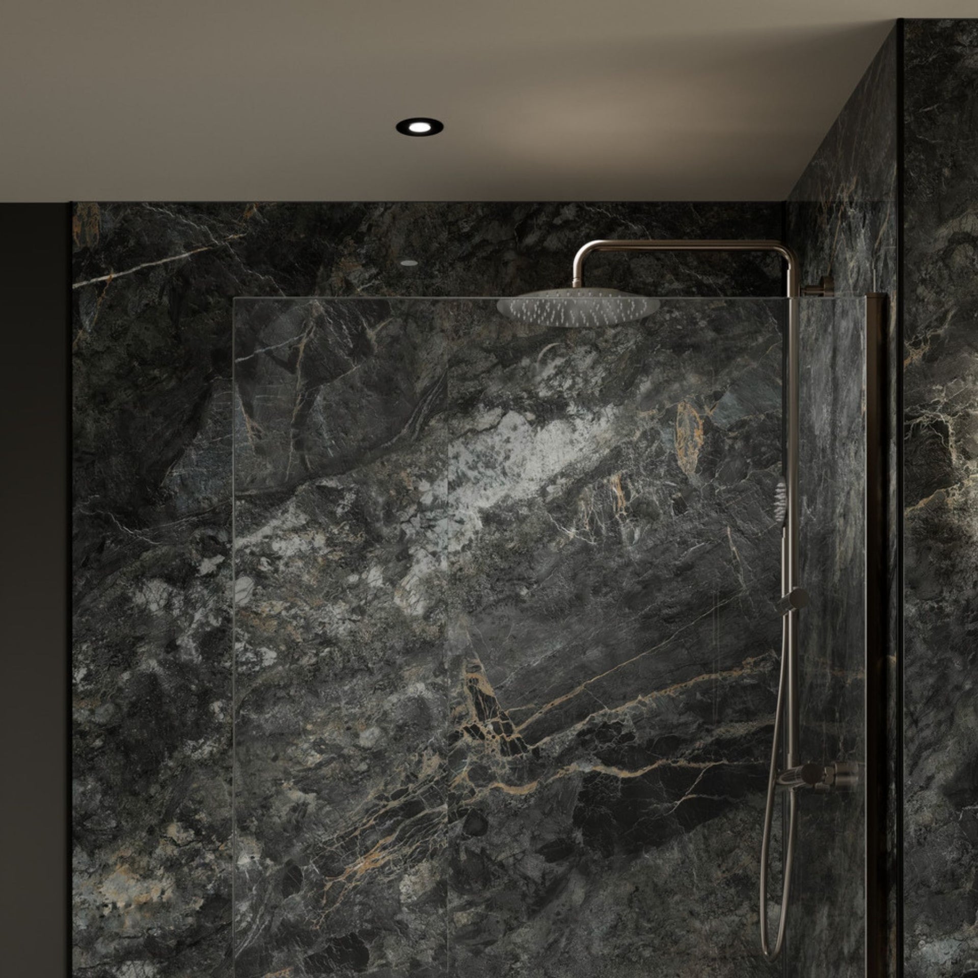 Shower Panel Black Inner Corner Trim