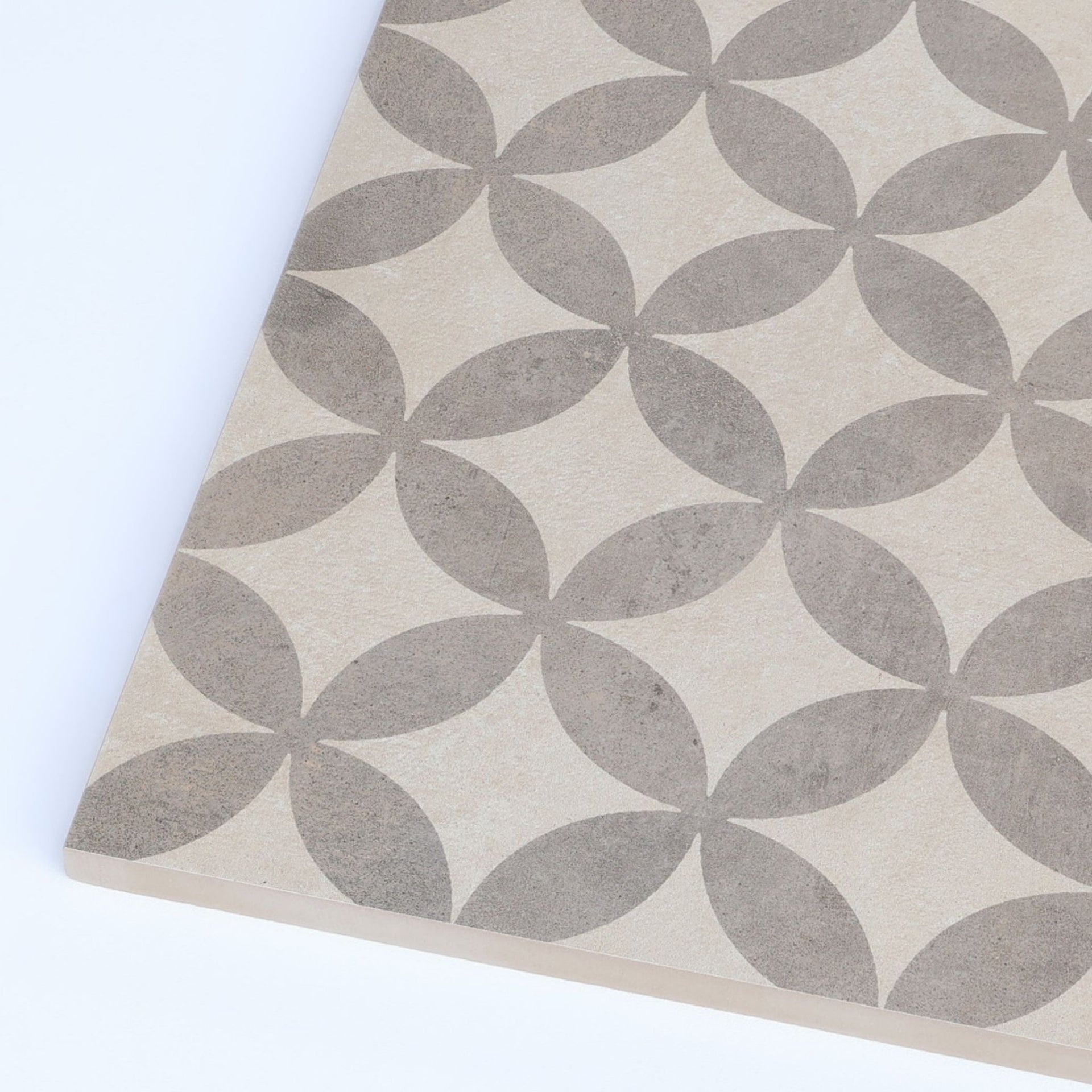 angle shot of bodrum flower beige decor outdoor tile