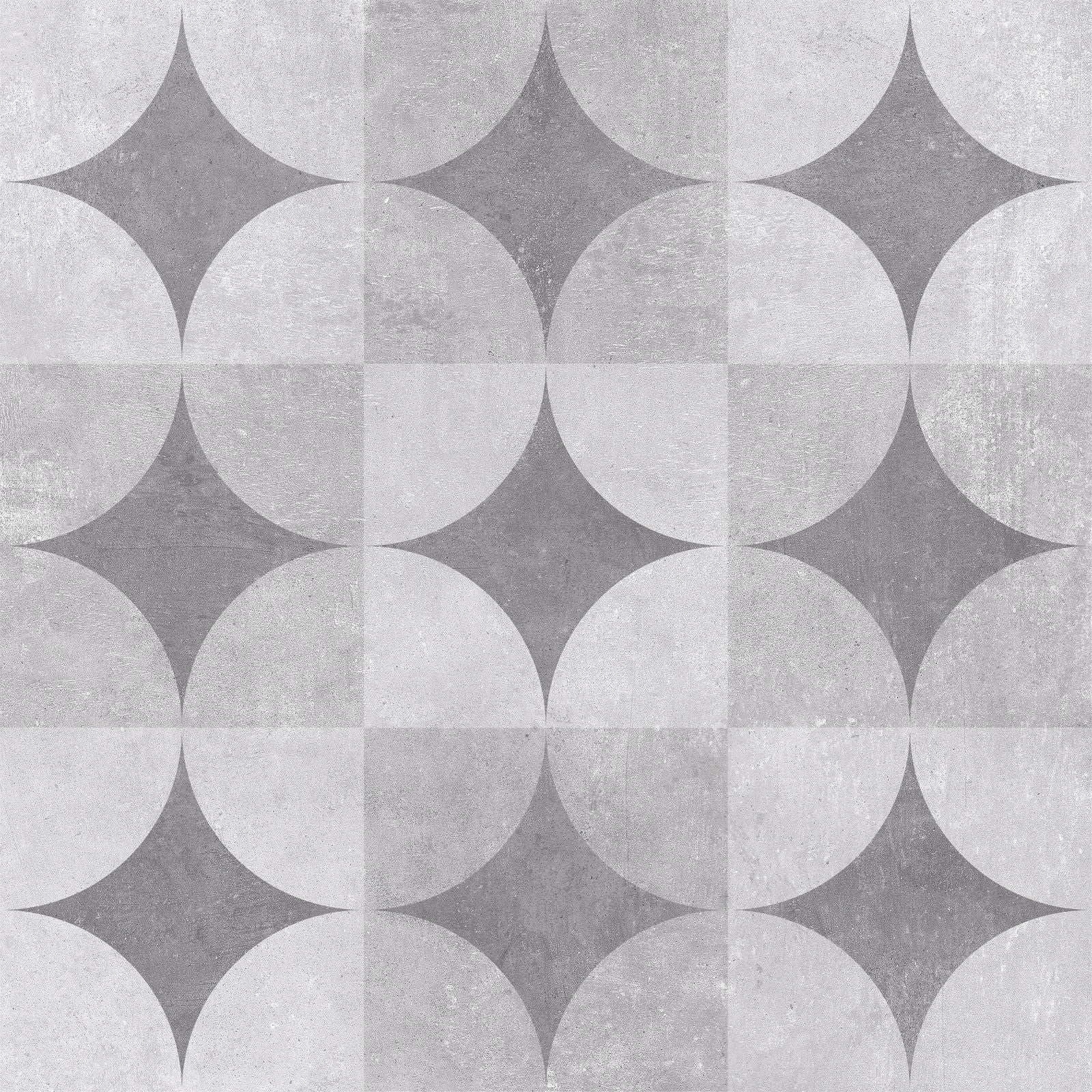 Bodrum Circle Decor 600mm x 600mm Outdoor 20mm Tile