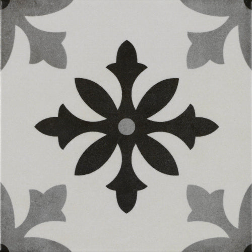 Bordeaux Paris Blanco White Patterned Tile