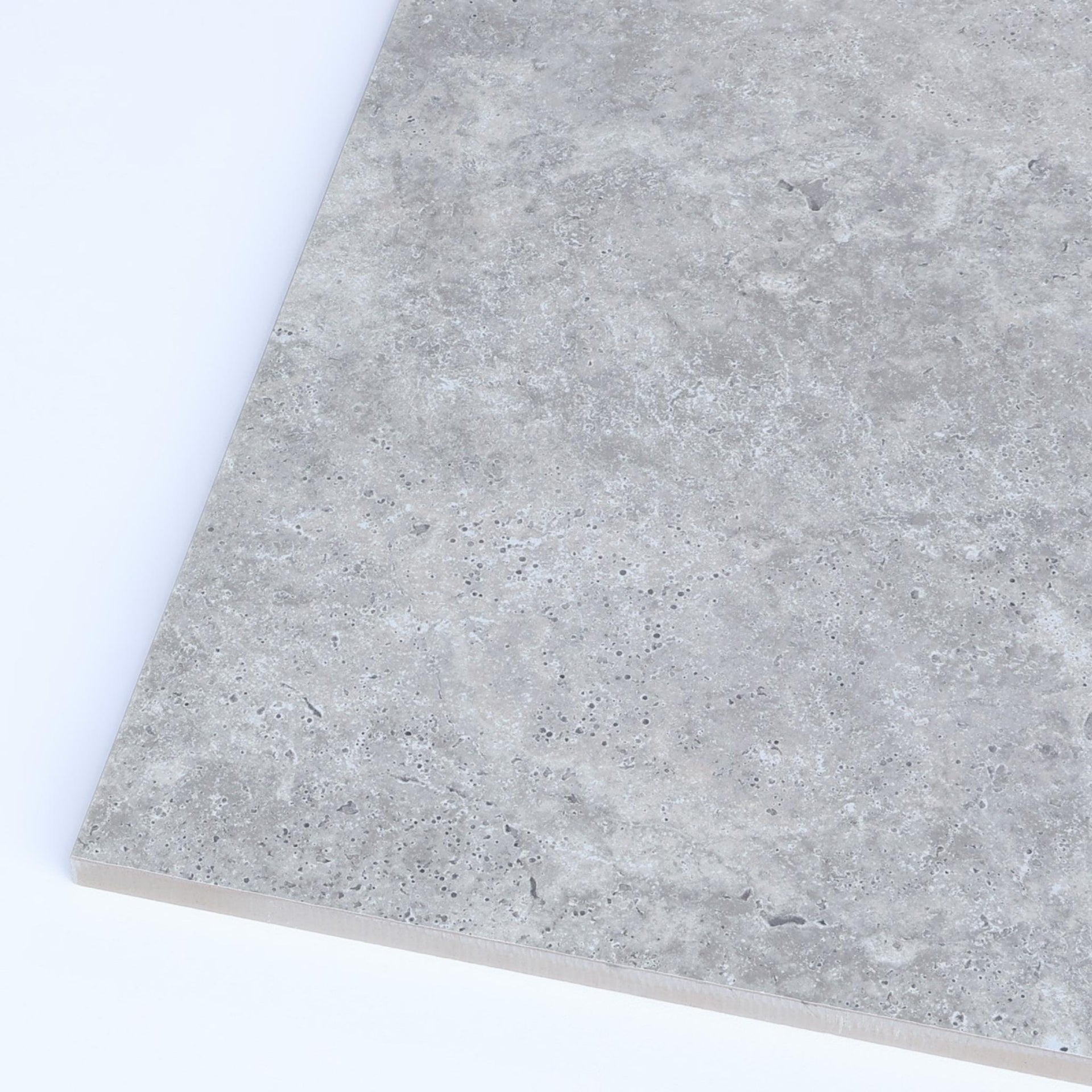 angle shot of boxford silver stone-effect tiles