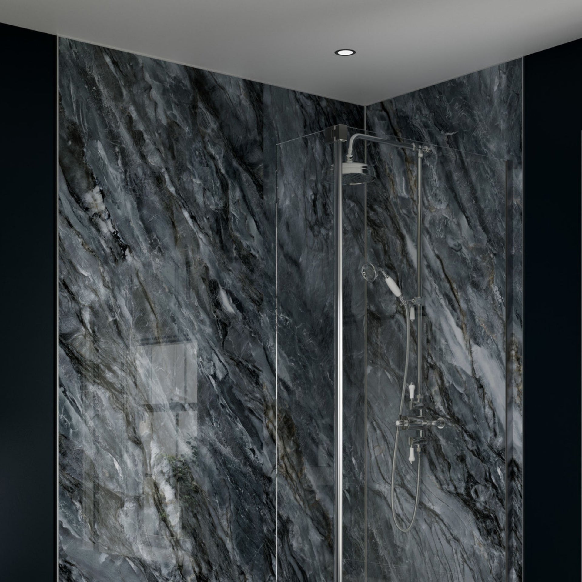 Shower Panel Chrome End Trim