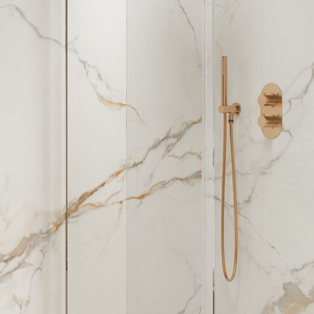Corinthia White Gold Matt Shower Panel