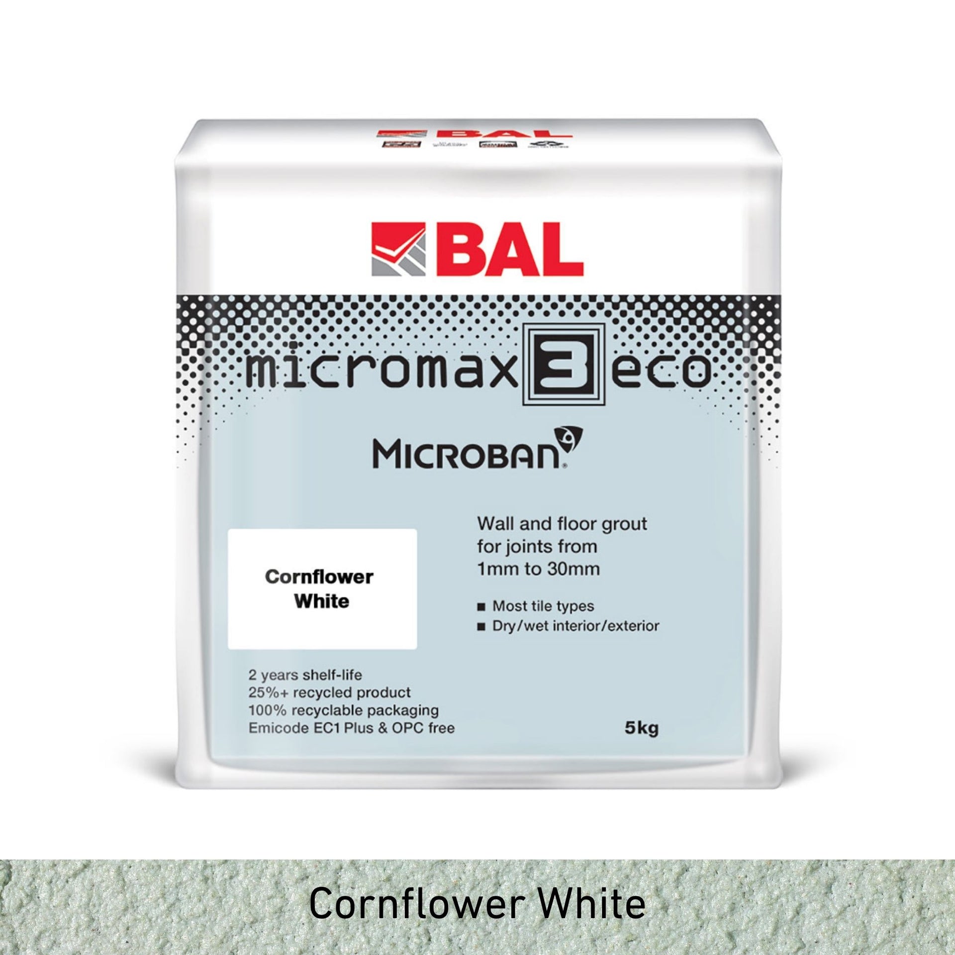 BAL Micromax 3 Eco Cornflower White Grout 5kg