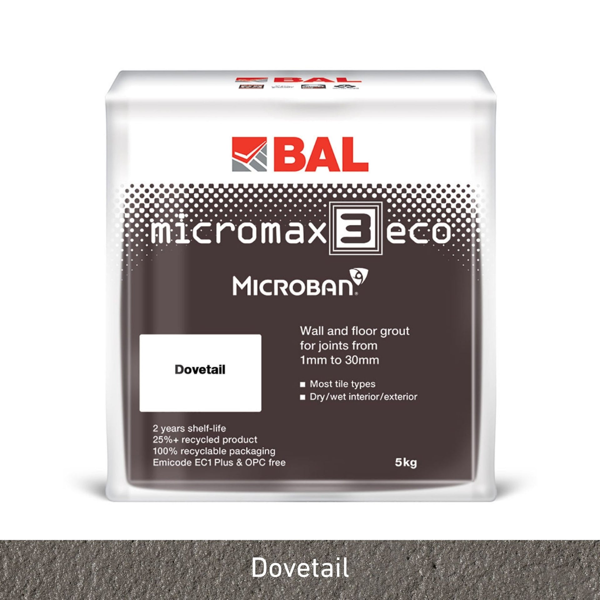 BAL Micromax3 Eco Dovetail Grout 5kg