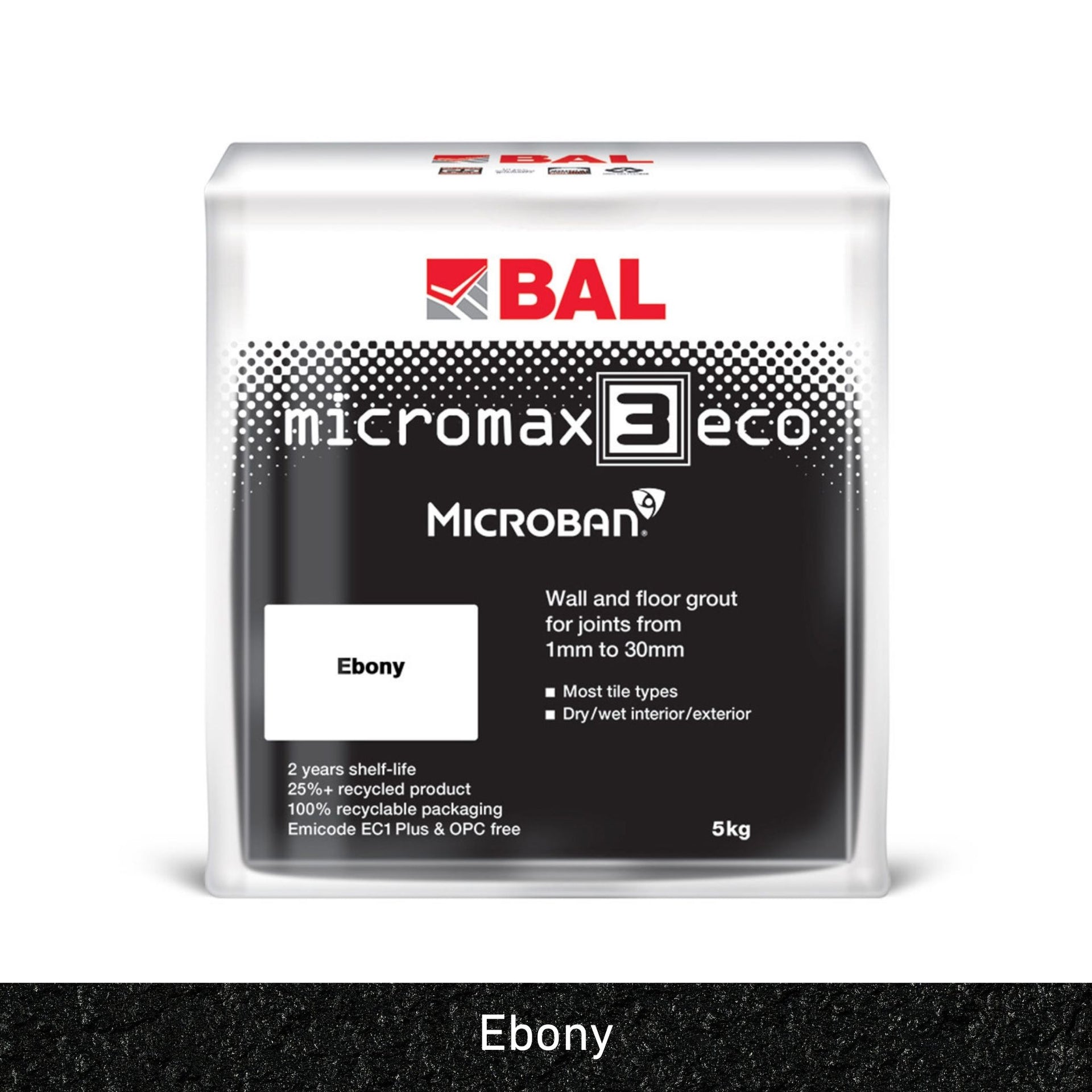 BAL Micromax3 Eco Ebony Grout 5kg