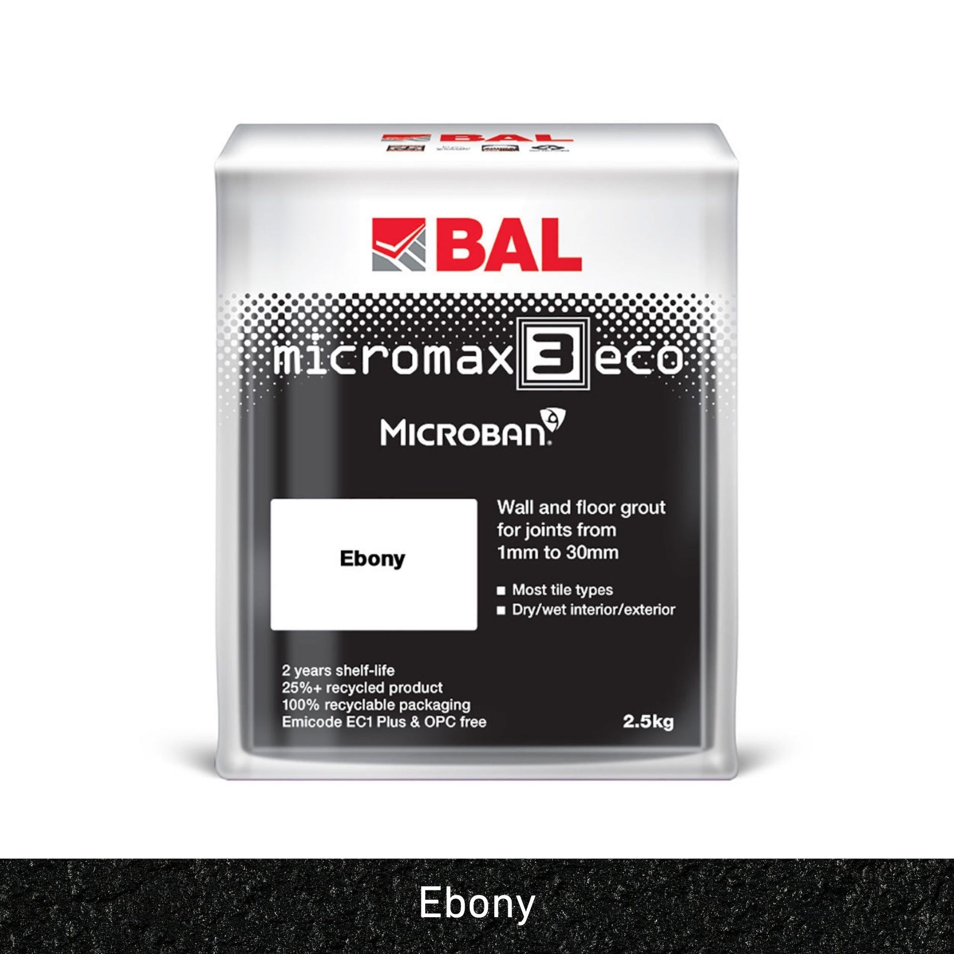 BAL Micromax3 Eco Ebony Grout 2.5kg