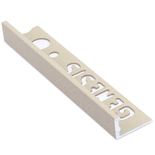 Genesis Aluminium Straight Edge Tile Trim Sandstone