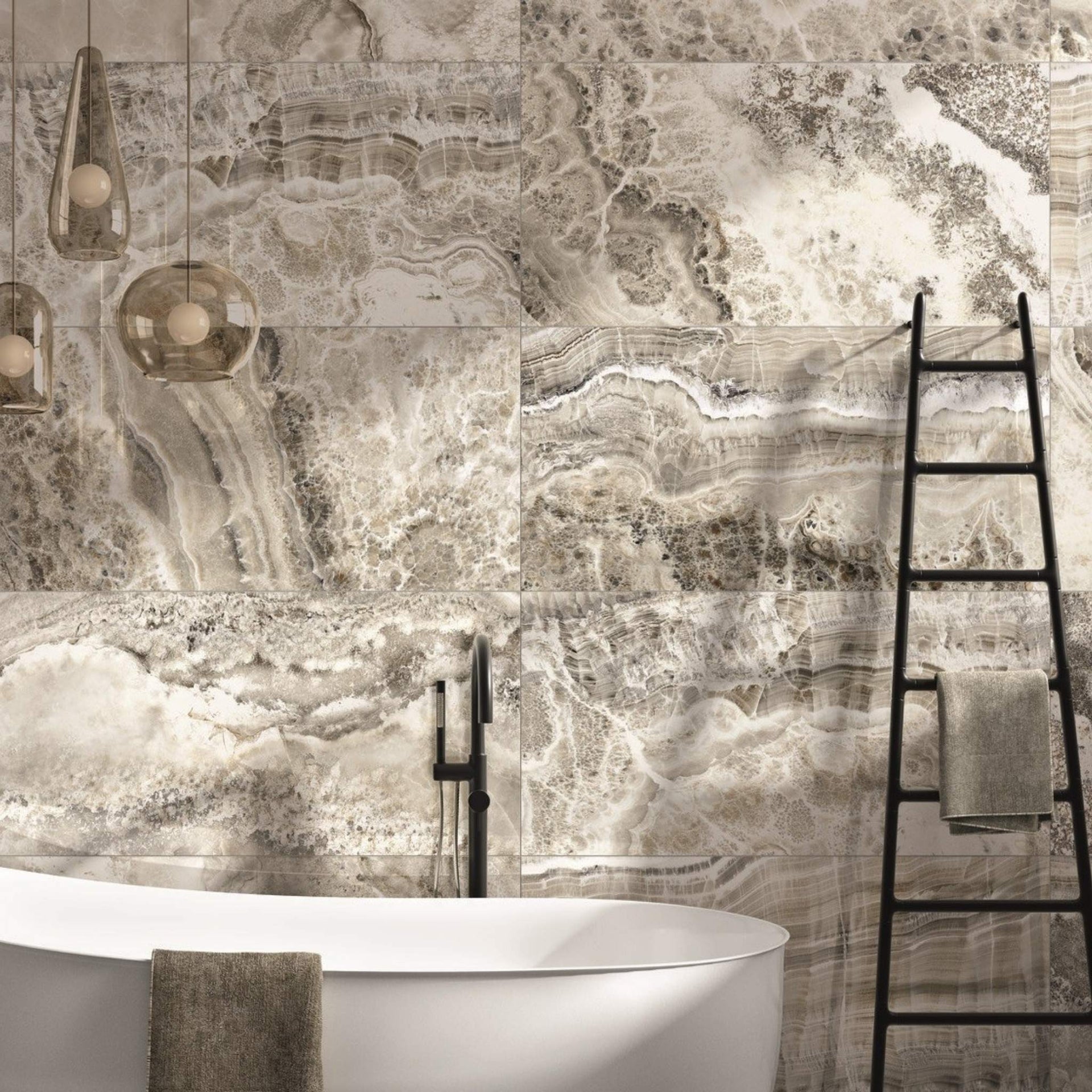 Firenze Dahlia Brown Natural Tile
