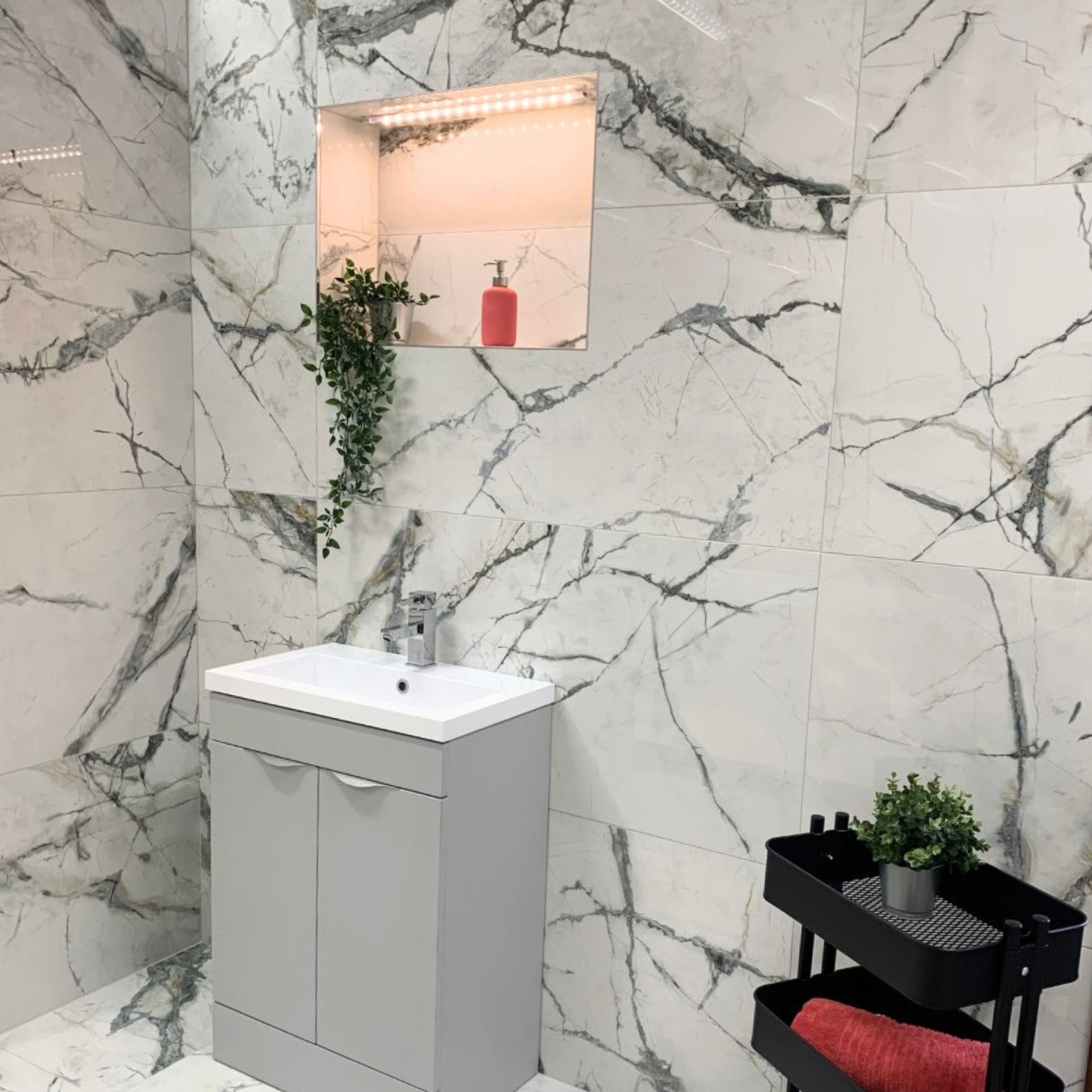Firenze Invisible White Polished Tile 1200 x 600mm
