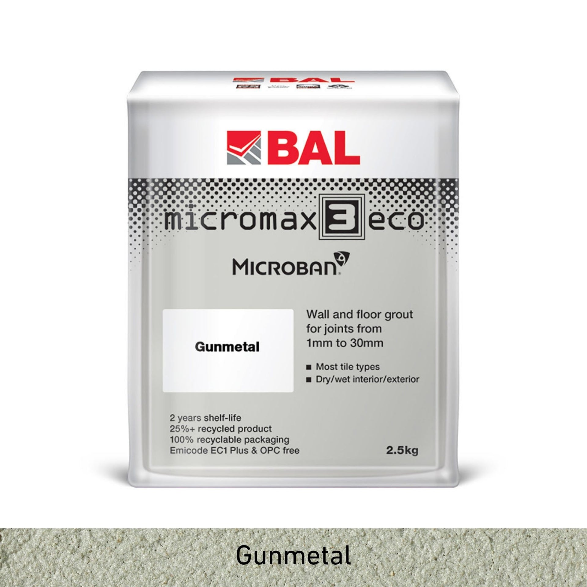 BAL Micromax 3 Eco Gunmetal Grout 2.5kg