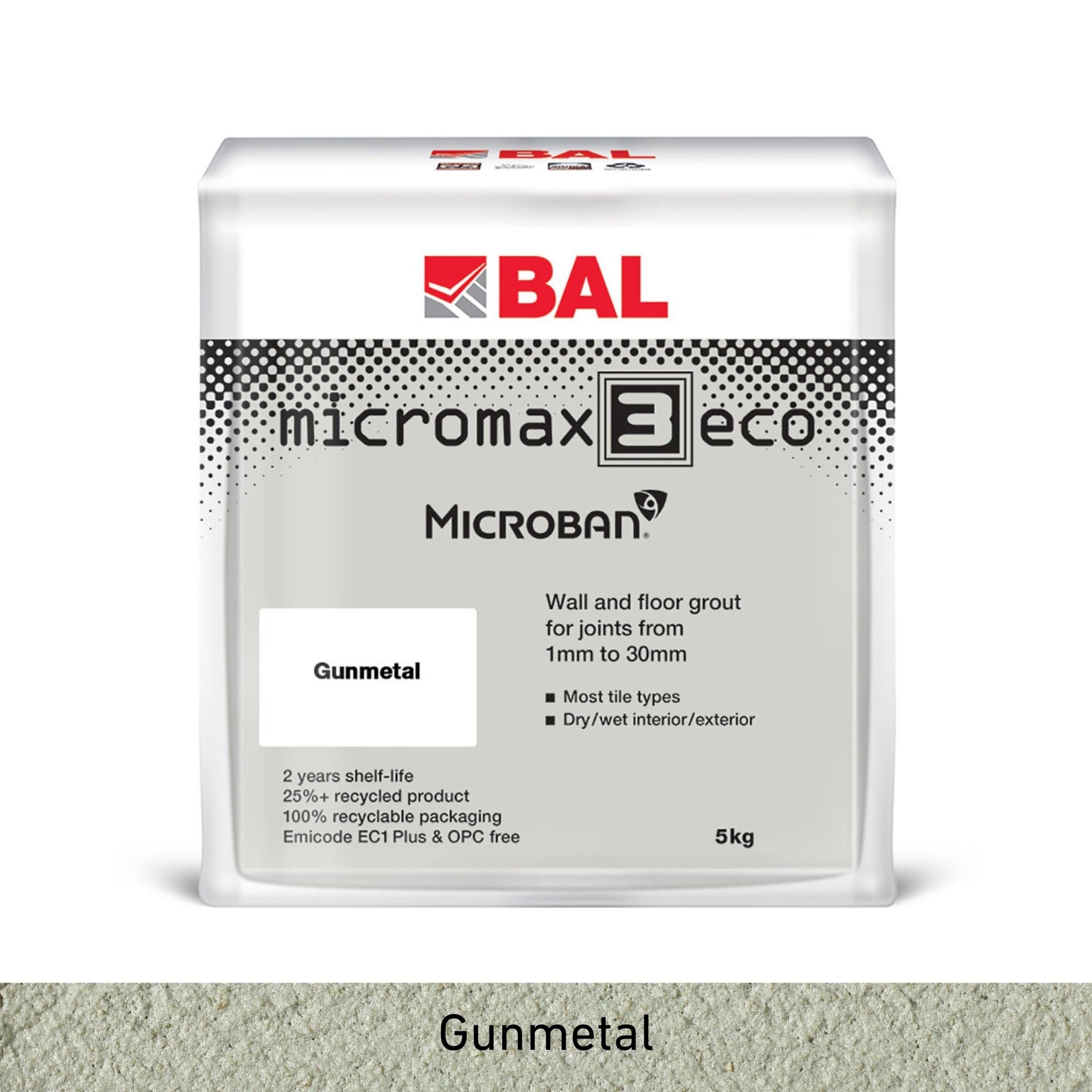 BAL Micromax3 Eco Gunmetal Grout 5kg
