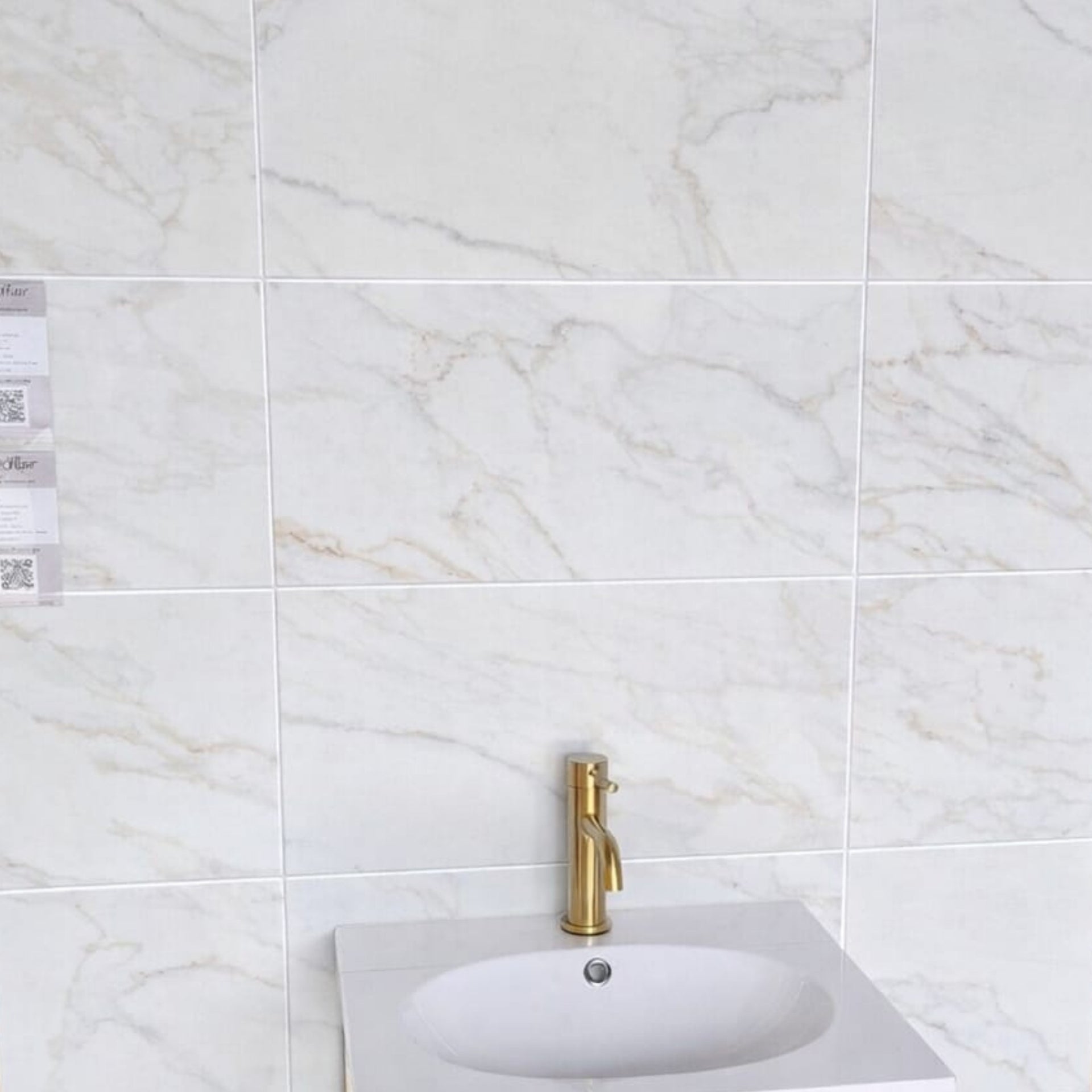 Livorno Grey Gold Marble Effect Tile - 600x300mm