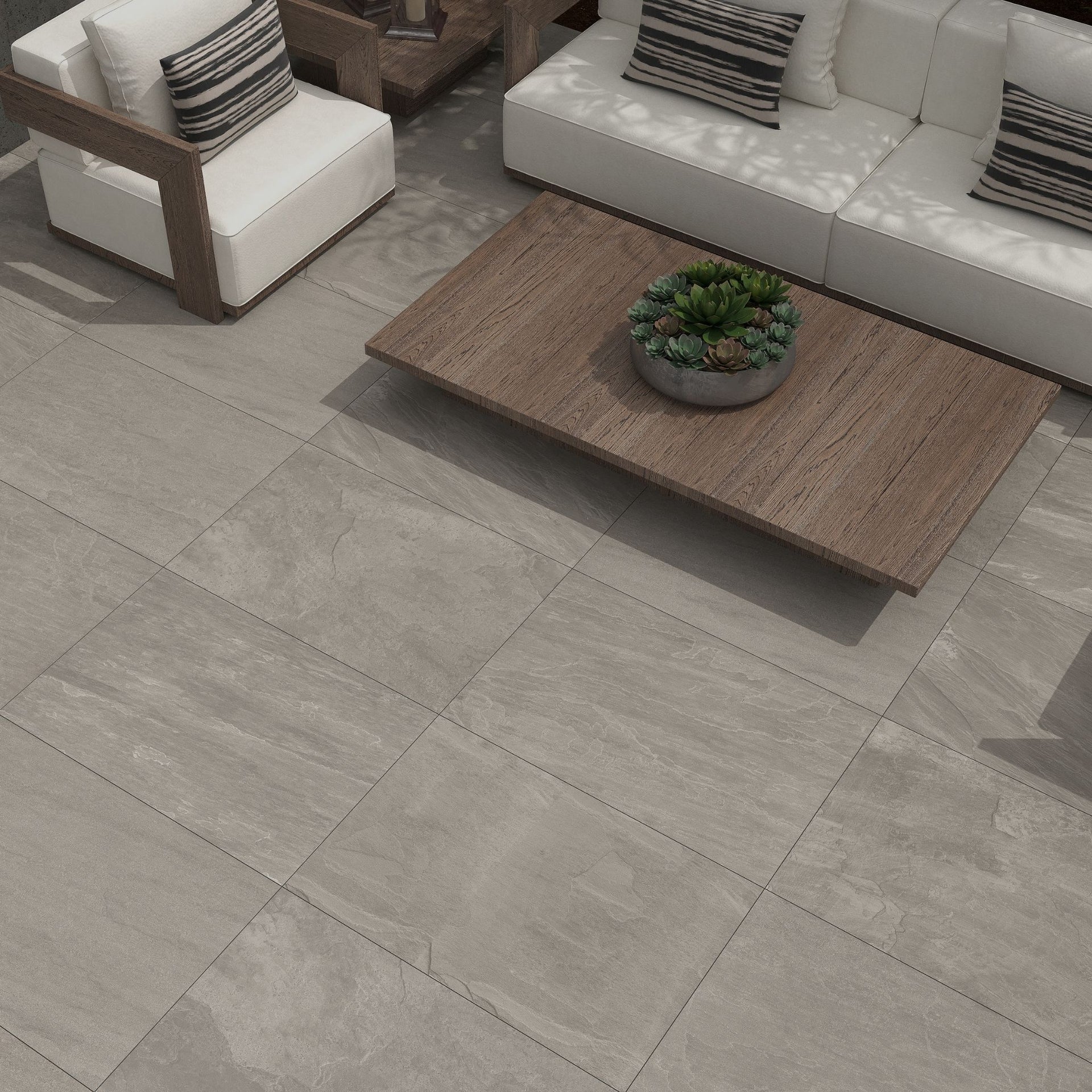 Lottie Grey Outdoor Tile