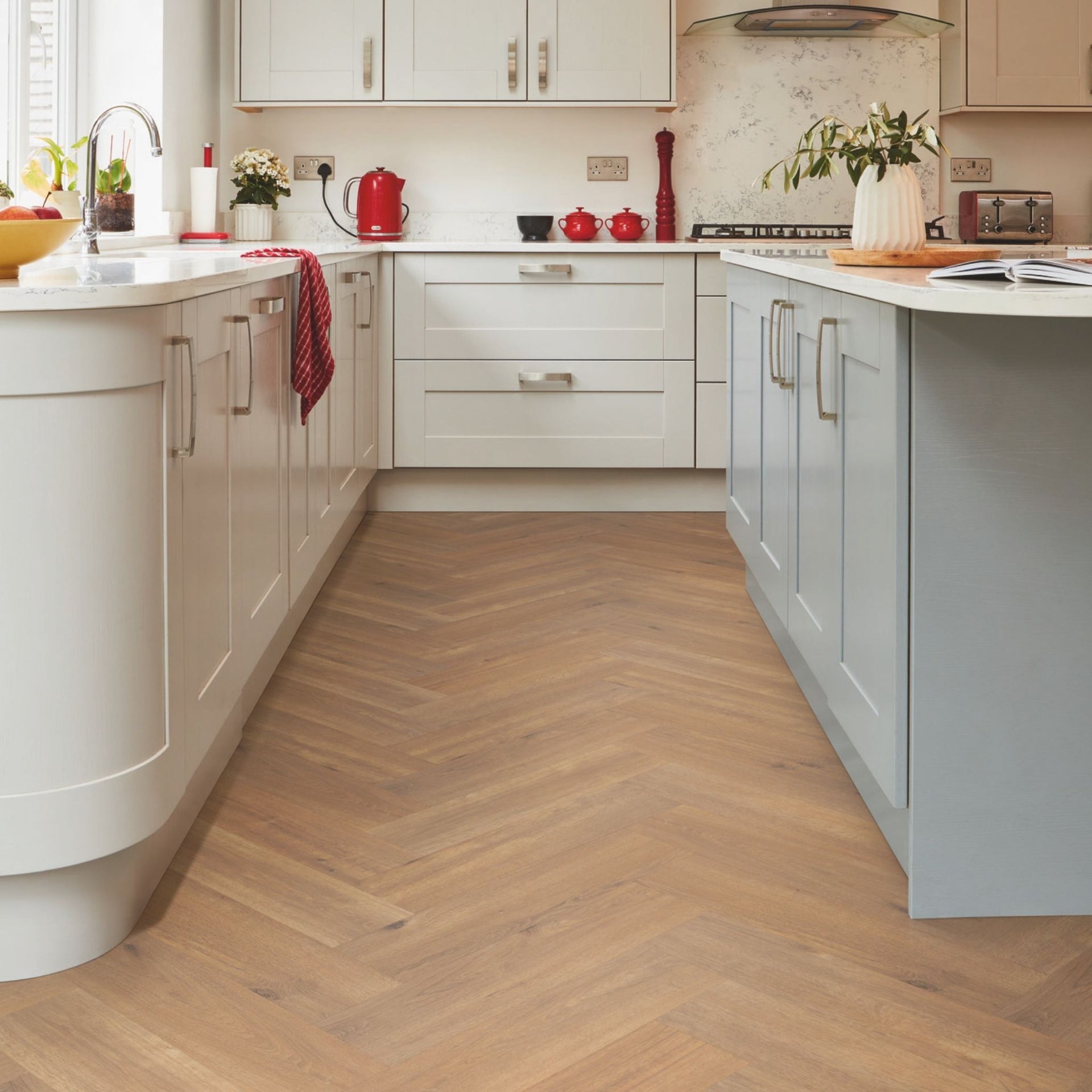 Modena Herringbone Natural Oak LVT Pack
