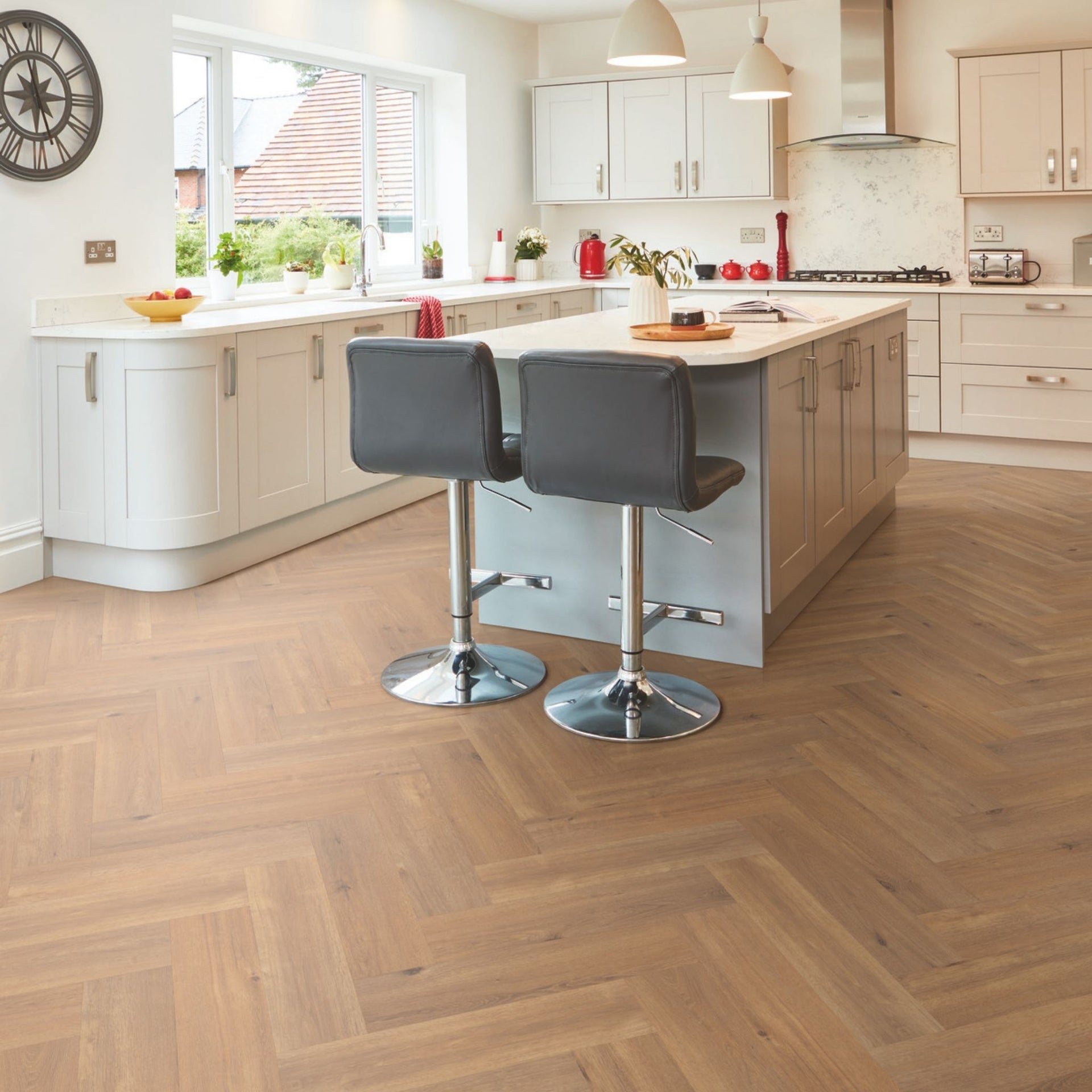 Modena Herringbone Natural Oak LVT Pack