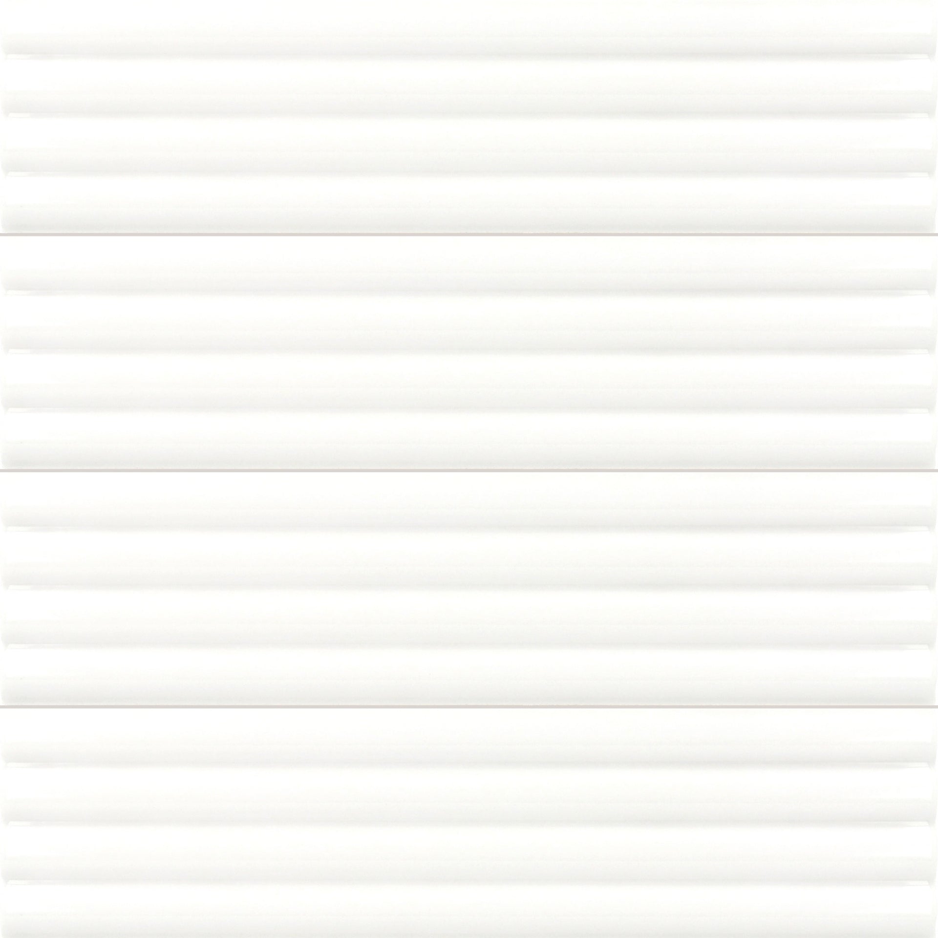 close up of Moledo white fluted metro tiles 
