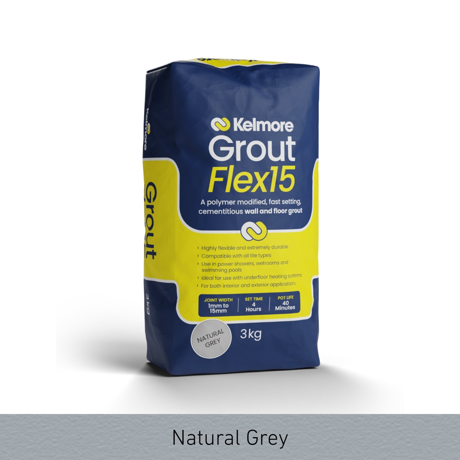 Kelmore Natural Grey Flex-15 Grout